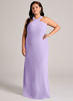 Azazie Doretta Suknie dla druhen Syrena Pofałdowany Szyfon Do ziemi Sukienka image8