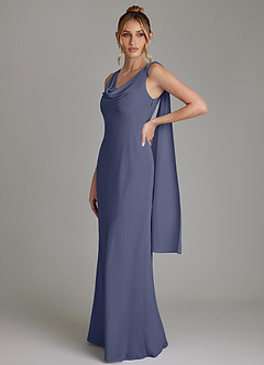 Azazie Essence Bridesmaid Dresses Stormy Sheath Chiffon Dress image1