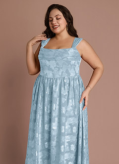 Hazel Powder Blue Pleated Maxi Dress image13