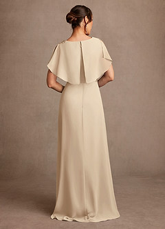 Azazie Frieda Mother of the Bride Dresses Champagne A-Line Applique Chiffon Dress image3