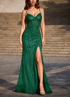 Dazzle Verde Abito da ballo a sirena image4