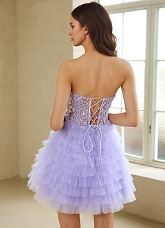Elarisse Purper Mini-jurk image2