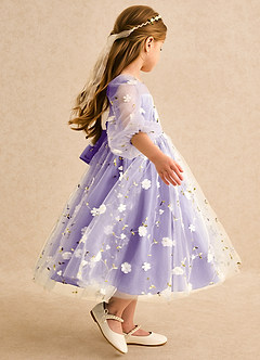 Azazie Elowen Flower Girl Dresses Tahiti A-Line Sweetheart Neckline Lace Dress image6