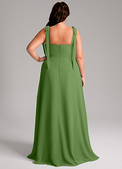 Azazie Debra Bridesmaid Dresses Basil A-Line with Pockets Chiffon Convertible Dress image9