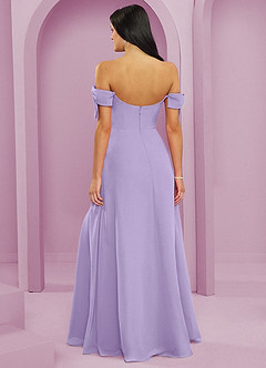 Barbie ♥ Azazie Jurken voor bruidsmeisjes Converteerbaar Jurk van Chiffon met A-Lijn Off the Shoulder Lila image9