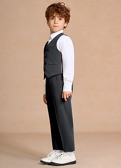 front Oliver Charcoal Boys 3-Piece Suit