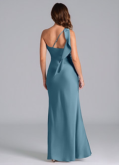 Azazie Driea Brudtärnklänningar Klä av Sjöjungfru i Stretch Satin Ena axeln Bermuda image2