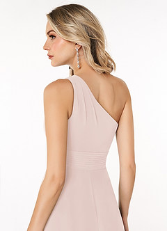 Azazie Dallas Jurken voor bruidsmeisjes Jurk van Chiffon met A-Lijn One-Shoulder Rozenblaadje image5