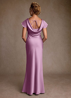 Azazie Shelby Mother of the Bride Dresses Wisteria Mermaid Pleated Stretch Satin Dress image2