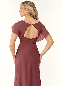 Azazie Rylee Bridesmaid Dresses Amethyst A-Line Pleated Chiffon Dress image2