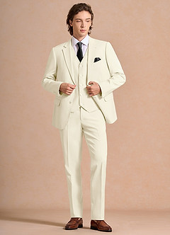 front James Ivory Structured Stretch 3-piece suit