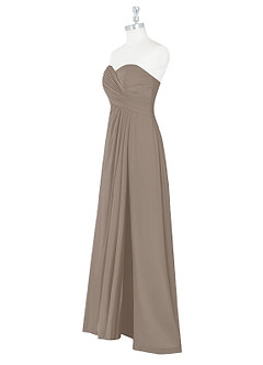 Azazie Arabella Allure Abiti da Damigella Abito Convertibile A-Line in Chiffon Scollo a Cuore Taupe image11