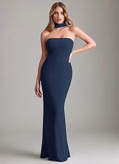 Azazie Lusinda Suknie dla druhen Syrena Zza ramienia Szyfon Do ziemi Sukienka image1