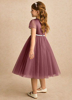 Azazie Kaylor Flower Girl Klänningar Klänning A-linje i Tyll Plisserad image6
