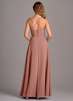 Azazie Carolyn Bridesmaid Dresses Cedar Rose A-Line Pleated Chiffon Dress image6