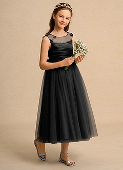 Azazie Snowball Girl Flower Girl Klänningar Klä Balklänning i Tyll Plisserad image6