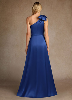 Azazie Easton Kleider für die Brautmutter A-Linie One-Shoulder Stretch-Satin Kleid Königsblau image3