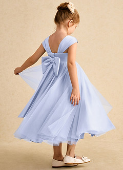 Azazie Chickadee vestidos de niña de las flores Vestido de Lavanda de Satin Mate de Princesa con Escote de Corazón image1