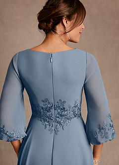 Azazie Yorba Kleider für die Brautmutter A-Linie Spitze Chiffon Kleid Zwielichtviolett image6