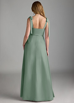 Azazie Lizet Final Sale Pine A-Line Sweetheart Neckline Chiffon Dress image2