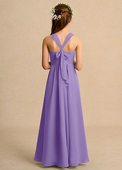 Azazie Tater Girls Formal Flower Girl Dresses Tahiti A-Line Pleated Chiffon Dress image2