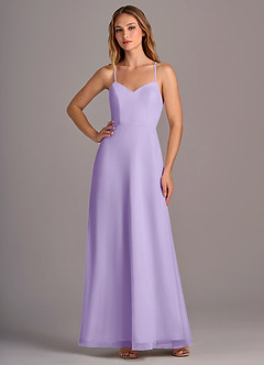Azazie Mei Bridesmaid Dresses Lilac A-Line Chiffon Dress image3