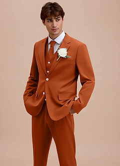 front Ethan Poltettu Appelsiini Hienostunut kudos 3-osainen puku