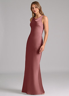 Azazie Allettie Bridesmaid Dresses Amethyst Mermaid Stretch Satin Dress image4