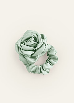 front Chouchou rose satiné mat de couleur assortie