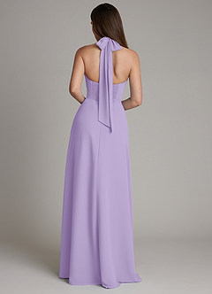 Azazie Myra Brudtärnklänningar Klä av A-Linje i Chiffong Hög hals Lila image2