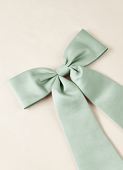 front Matching Color Matte Satin Bow Hair Tie Set