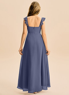 Azazie Mavie Junior Abito A-Line in Chiffon Increspato Stormy image2
