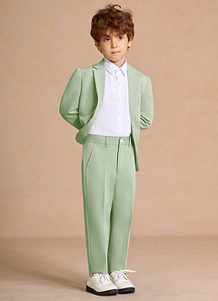 front Oliver Salvia Polvorienta Traje de 2 piezas para niños