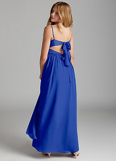 Azazie Zeya Junior Royal Blue A-Line Chiffon Dress image5