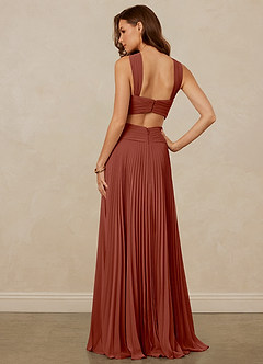 Christian Siriano Bridal for Azazie 1009 Bridesmaid Dresses Auburn A-Line Pleated Chiffon Dress image4