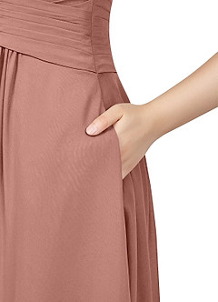 Azazie Claudia Bridesmaid Dresses Cedar Rose A-Line Sweetheart Neckline Chiffon Dress image10