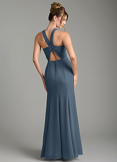 Azazie Rue Bridesmaid Dresses Neptune A-Line Halter Chiffon Dress image2
