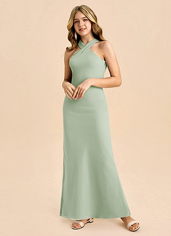 Azazie Doretta Junior Klä av Tubklänning i Chiffong Plisserad image5