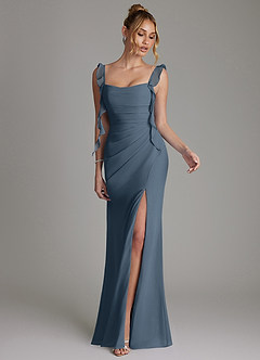 Azazie Jessamine Bridesmaid Dresses Neptune Mermaid Corset Chiffon Dress image4