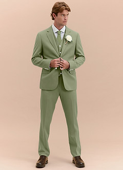 front James Pistachio Structured Stretch 3-piece suit