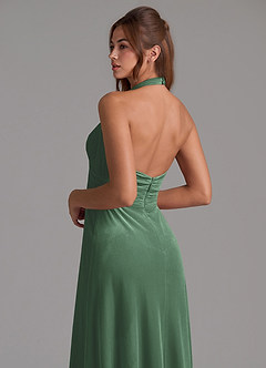Azazie Tessie Probar vestidos en casa Vestido de Expresado de terciopelo de Corte en A con Plisado image2