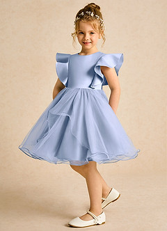 Azazie Chirp Robe Demoiselle D'honneur Fillette Robe Princesse en Tulle Eis image5