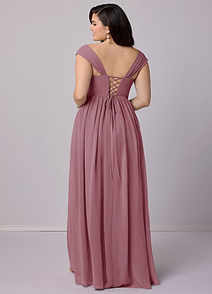 Barbie ♥ Azazie Bridesmaid Dresses Vintage Mauve A-Line Corset Chiffon Dress image10