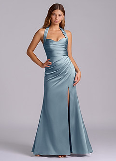 Azazie Destiny Suknie dla druhen Syrena Dekolt w kształcie serca Satyna elastyczna Do ziemi Sukienka image6