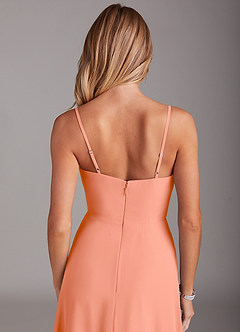 Azazie Breonna Abiti da Damigella Abito A-Line in Chiffon Scollo a Cuore Tramonto image6