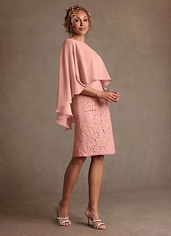 Azazie Meridian Abiti per la Madre della Sposa Abito Tubino in Pizzo Plissettato Rosetta image4