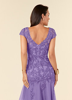 Azazie Romy Abiti per la Madre della Sposa Abito Sirena in Tulle con Scollo a V e Paillettes Tahiti image6