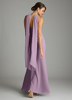 Azazie Saylor Vestidos de damas de honor Vestido de Glicinia de Gasa de Corte Sirena con Sin tirantes image9