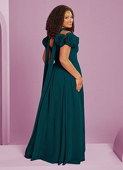Barbie ♥ Azazie Bridesmaid Dresses Pine A-Line Off the Shoulder Chiffon Convertible Dress image17
