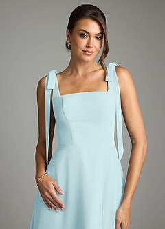 Azazie Debra Bridesmaid Dresses Sea Glass A-Line with Pockets Chiffon Convertible Dress image2